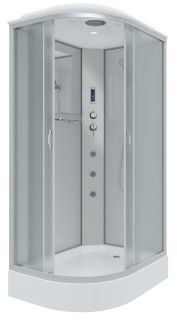 Душевая кабина Niagara NG-3312-14RF с гидромассажем 120x80см серебро/матовое